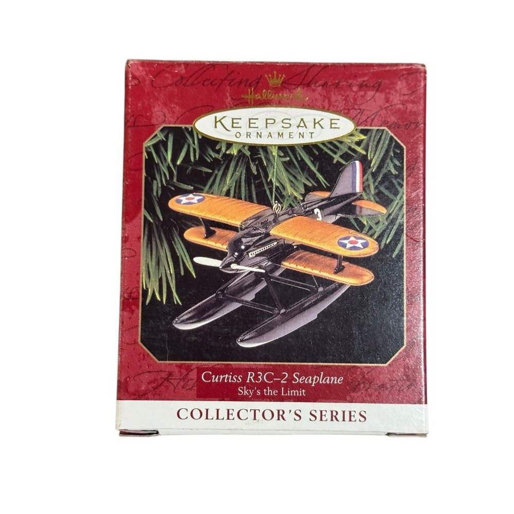 Hallmark 1999 Curtiss R3C-2 Seaplane Christmas Ornament Sky's the Limit #3 VTG‎